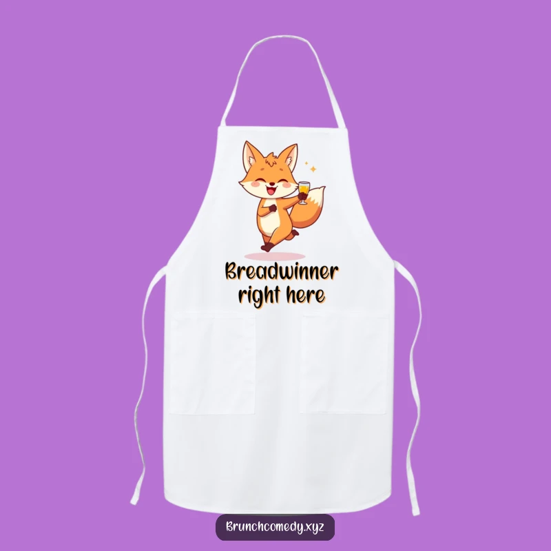 Funny Fox Toast Chef Apron - Playful Character Kitchen Gift