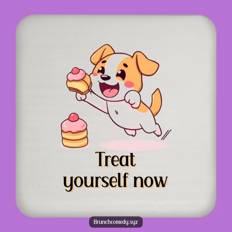 Funny Dog Pastry Coaster - Determined Character Drink Protector Gift