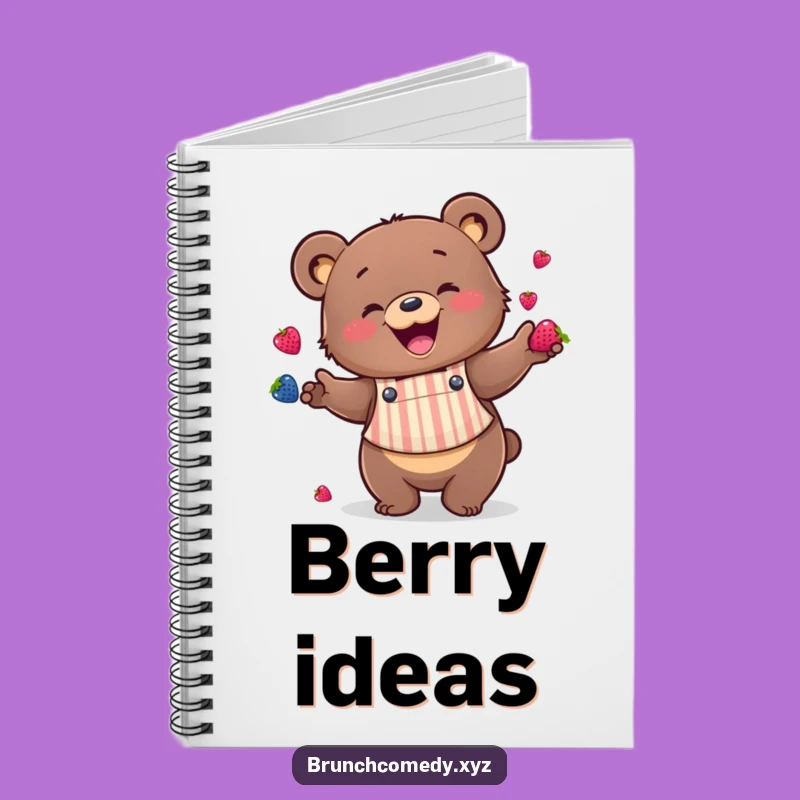 Funny Bear Berry Notebook - For Your Fresh Ideas