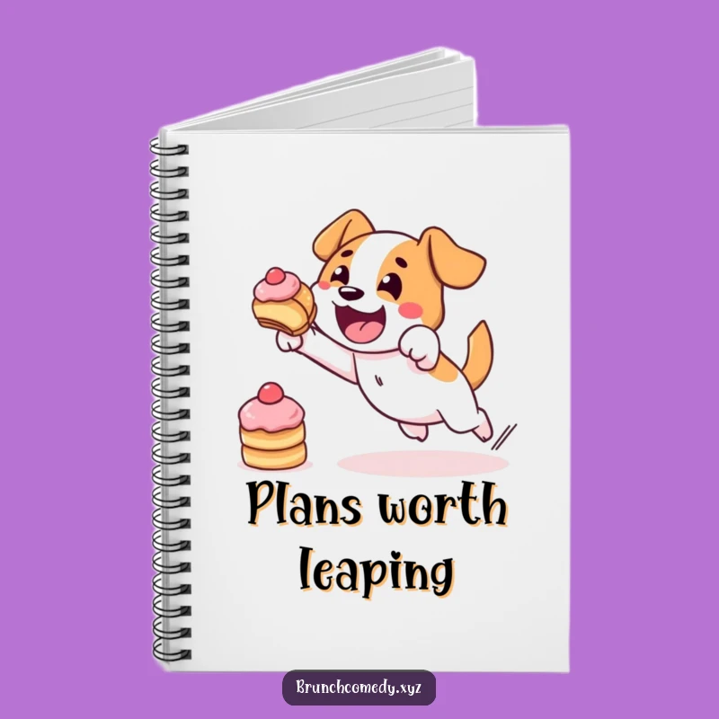 Funny Dog Pastry Notebook - Determined Character Journal Gift