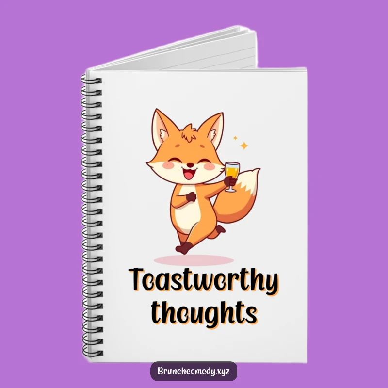 Funny Fox Toast Notebook - Playful Character Journal Gift