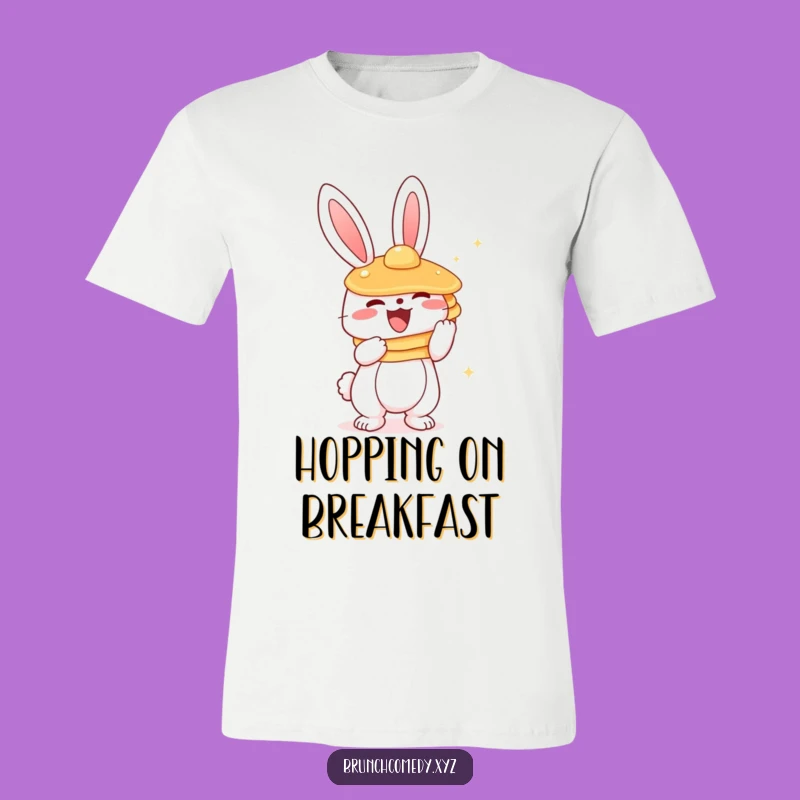 Funny Bunny Pancake Enthusiast T-Shirt - Cute Character Tee Gift